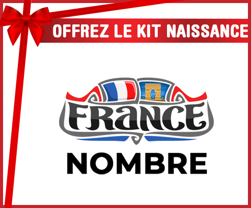 Kit para el nacimiento : Bandera France diseño 2 con nombre