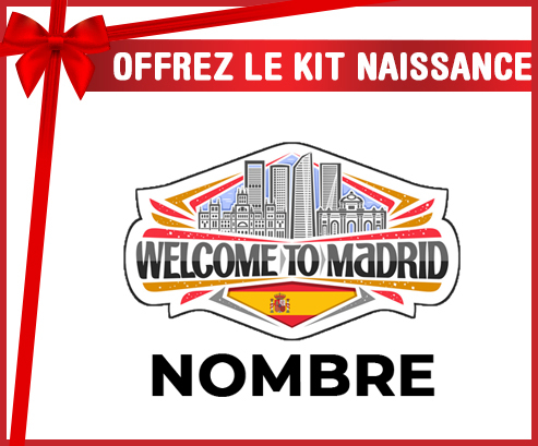 Kit para el nacimiento : Welcome to Madrid con nombre