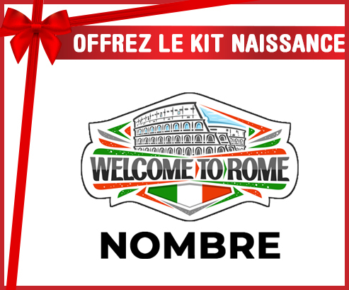 Kit para el nacimiento : Welcome to Rome con nombre