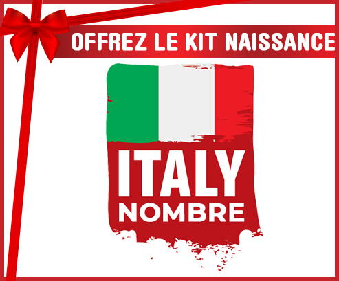 Kit para el nacimiento : Bandera de Italia con nombre