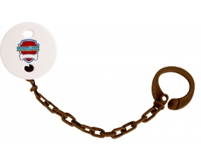 Pat logo patrullas con nombre: Pinza para chupete