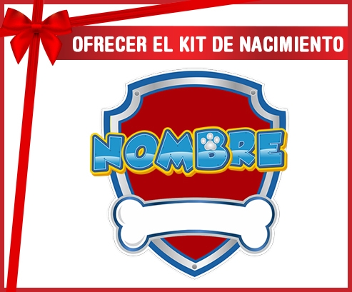 Kit para el nacimiento : Pat Logo patrulla con nombre