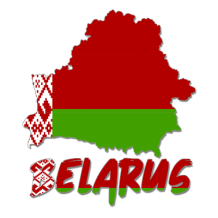 Mapa de Bielorrusia, ideal para personalizar productos para bebé en chupete-bebe.com.