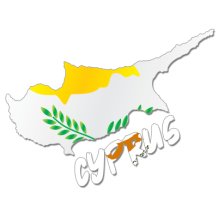 Mapa de Chipre, ideal para personalizar productos de bebé. Perfecto para accesorios únicos y divertidos.