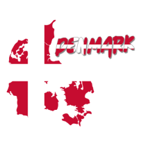 Mapa de Dinamarca decorativo para productos de bebé. Ideal para bodis, chupetes y más en chupete-bebe.com.