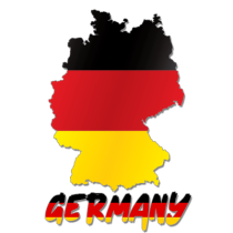 Mapa de Alemania, ideal para personalizar artículos para bebé en chupete-bebe.com.