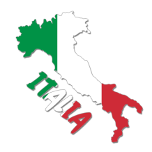 Mapa de Italia ideal para personalizar productos de bebé en chupete-bebe.com. Perfecto para mostrar el cariño hacia Italia.