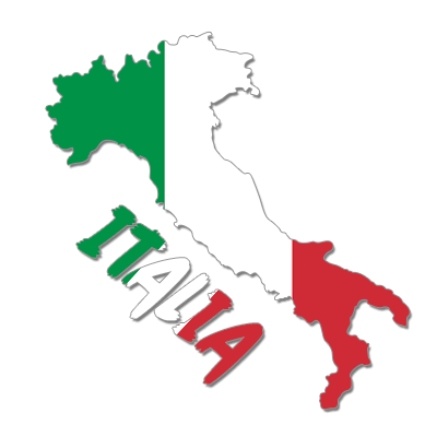 Mapa de Italia ideal para personalizar productos de bebé en chupete-bebe.com. Perfecto para mostrar el cariño hacia Italia.