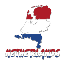 Mapa de los Países Bajos, ideal para decorar artículos de bebé en chupete-bebe.com.