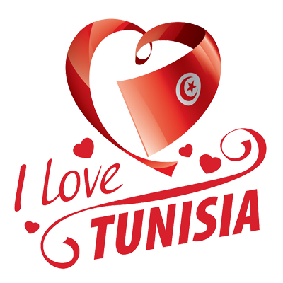 Chupete \"I love Tunisia\", ideal para mostrar cariño y estilo en cada momento. Perfecto para tu bebé.