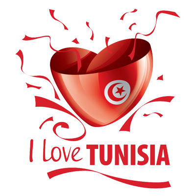 Chupete \"I love Tunisia\" modelo 2, ideal para mostrar el amor por Túnez en la primera etapa del bebé. Disponible en chupete-be