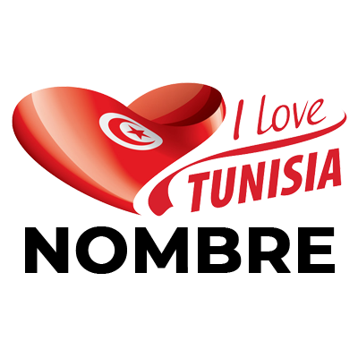 Chupete I love Tunisia versión 3, ideal para mostrar amor por Túnez en cada chupeteo. Disponible en chupete-bebe.com.