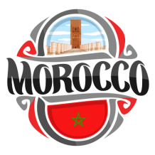 Bandera Morocco versión 2, un diseño encantador para artículos de bebé. Ideal para personalizar chupetes y más en chupete-bebe.c