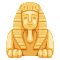 Estatua de la esfinge egipcia, un símbolo encantador para decorar la habitación de tu bebé y celebrar el antiguo Egipto.