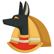 Dulce decoración de Anubis, ideal para el mundo de tu bebé. Perfecto para chupetes y accesorios. Visita chupete-bebe.com.