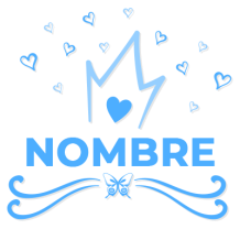 Corona azul corazón modelo-1 perfecta para complementar el estilo de tu bebé. Ideal para chupetes y accesorios.