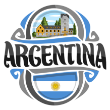 Logo Flag Argentina, ideal para personalizar productos para bebé en chupete-bebe.com. Perfecto para mostrar tu amor por Argentin
