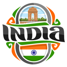 Chupete Flag India, ideal para bebés. Diseñado con colores y símbolos inspirados en la cultura india. Perfecto para su primera c