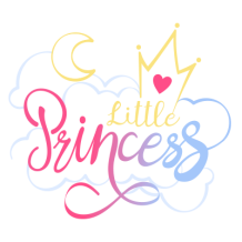 Diseño encantador de My little princess creación-7, ideal para bodis, baberos y accesorios para tu bebé.