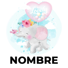 Precioso elefante bebé, ideal para artículos de tu pequeño. Dale un toque encantador a su ropita y accesorios.