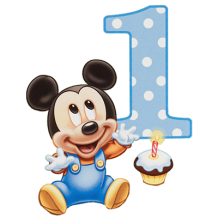Disney Mickey Cumpleaños Número 1, ideal para celebrar el primer año de tu bebé con estilo y alegría. Disponible en chupete-bebe