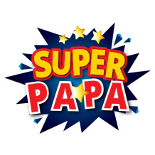 Logo de Super PAPA, perfecto para productos de bebé en chupete-bebe.com. ¡Haz que cada momento sea especial!