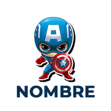 Chupete Captain America kids creación-1, ideal para los pequeños héroes. Perfecto y seguro para su suave boca.