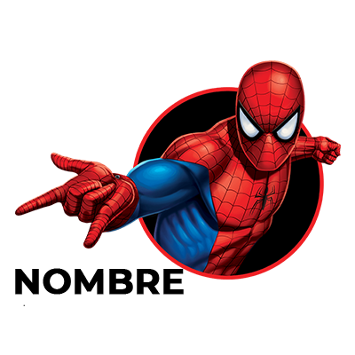 Diseño de Spiderman arte-6 para artículos de bebé, ideal para hacer la hora del desayuno más divertida. En chupete-bebe.com.