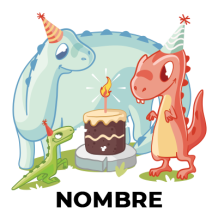 Dinosaurios de cumpleaños: celebración divertida y colorida para los más pequeños. Ideal para fiestas infantiles.