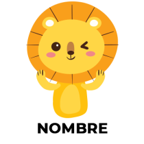 Estilo León 4: Un adorable diseño para artículos de bebé, perfecto para añadir alegría a los accesorios de tu pequeño.