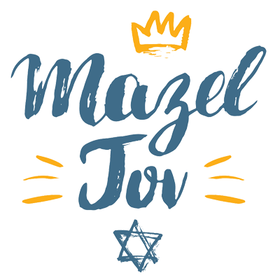 Diseño \"Mazel Tov\" en hebreo, ideal para vestir a tu bebé con estilo y celebrar momentos especiales. Disponible en chupetes y 