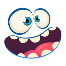 Carita divertida de monstruo para bebé, ideal para chupetes y accesorios. Dale un toque alegre y único a su estilo.