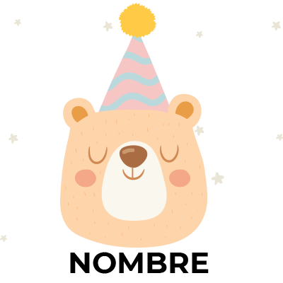 Oso de cumpleaños, un tierno compañero para celebrar el primer año de tu bebé. Ideal para decorar y alegrar su día especial.