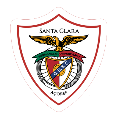 Logo del Clube Desportivo Santa Clara, ideal para productos de bebé como chupetes y baberos en chupete-bebe.com.