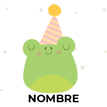 Rana de cumpleaños, ideal para celebraciones divertidas y tiernas con tu bebé. Perfecto para cualquier ocasión.