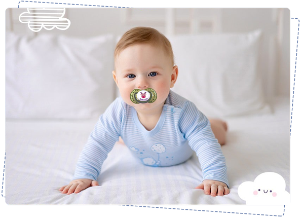 Chupete personalizado para bebé.